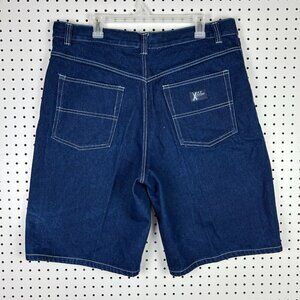 Brooklyn Xpress Y2K Jorts Size 38 Skater Stitched Details Wide Leg Baggy 90s